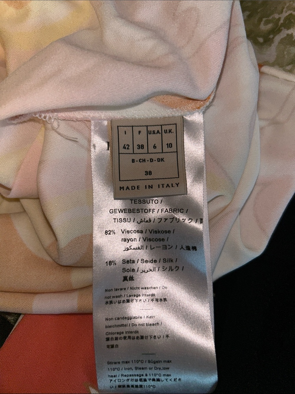 Emilio Pucci Long-Sleeve Swirl Print Top in Orange, Pink & Yellow - Picture 4 of 4